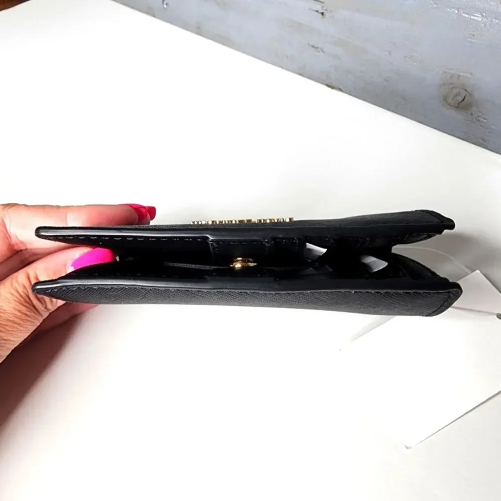 Michael Kors Black Saffiano Leather Wallet New with Tags Gold Hardware - Picture 4 of 9